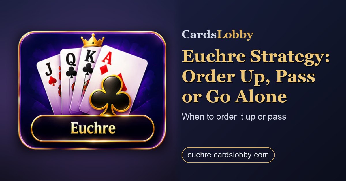 Euchre Strategy: Order Up, Pass or Go Alone