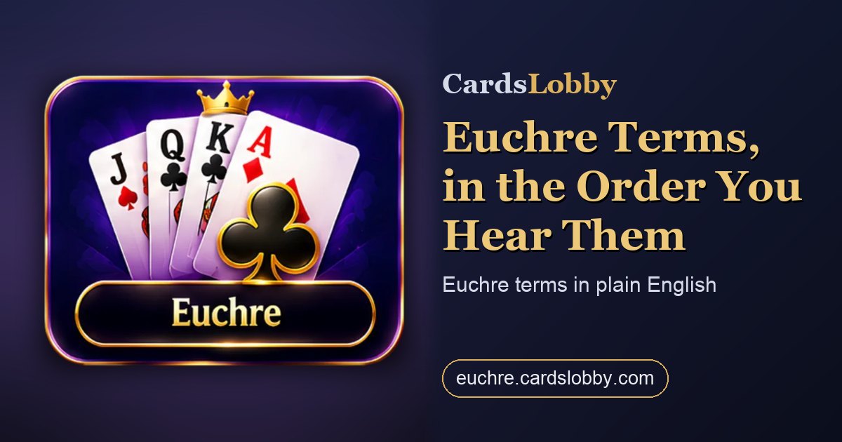 Euchre Terms, in the Order You Hear Them