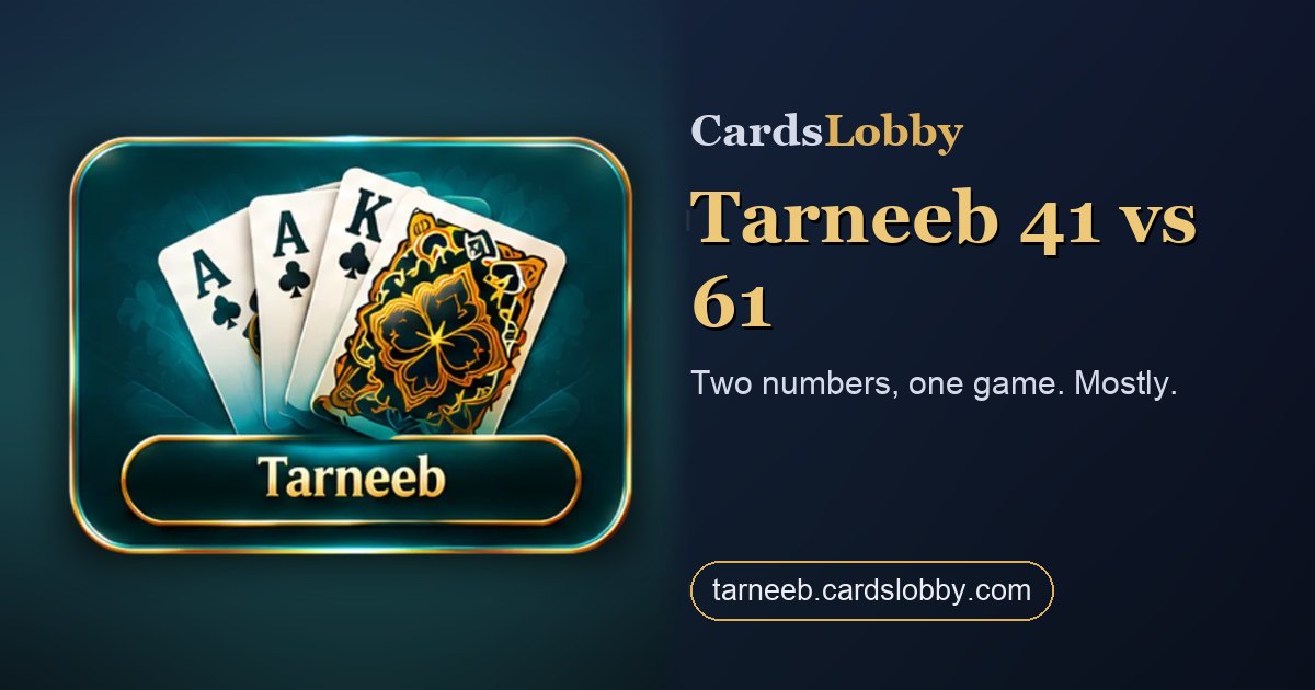 Tarneeb 41 vs 61