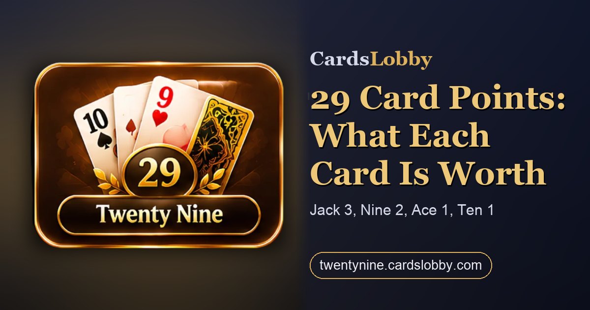 29 Card Points: What Each Card Is Worth